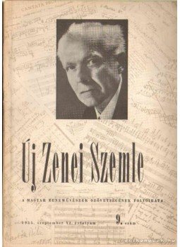 Szelényi István - Új Zenei Szemle VI. évf. 9. szám Szelényi István - Új Zenei Szemle VI. évf. 9. szám, 1955 antikvár könyv