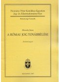 Zlinszky János - A római jog továbbélése