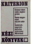Rohonyi Vilmos,Killmann Victor,Bíró András - Román-magyar-német műszaki szótár