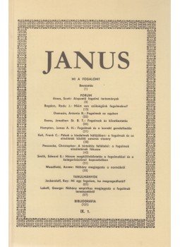 Horányi Özséb - Janus IX/1. Horányi Özséb - Janus IX/1., Pécs 1992 antikvár könyv