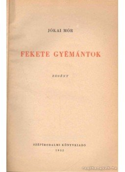 Jókai Mór - Fekete gyémántok,  1952 antikvár könyv