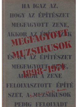 Gerle János - Megfagyott muzsikusok 1898-1974 Gerle János - Megfagyott muzsikusok 1898-1974, Budapest 1987 antikvár könyv