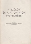 Edelényi István, dr. - A szülők és a hitoktatók figyelmébe