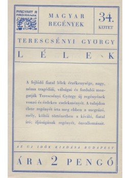 Terescsényi György - Lélek, Budapest 1934 antikvár könyv