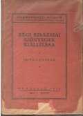 Dr.Layer Károly - Régi kisázsiai szőnyegek kiállítása