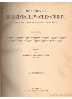 - Münchener Medizzinische Wochenschrift LVIII. Jahrgang, München 1911 antikvár könyv