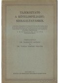 Harsányi András,Varga Sándor Frigyes - Tájékoztató a kötelespéldány szolgáltatásról