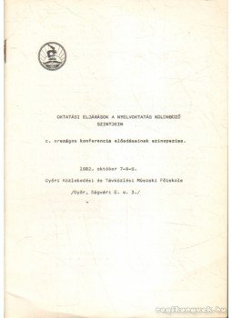  - Oktatási eljárások a nyelvoktatás különböző szintjein,  1982 antikvár könyv