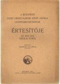 Szombathy M. Aurélia - A Budapesti Szent Orsolya-rend Szent Angela leánygimnáziumának értesítője az 1930-1931. iskolai évről