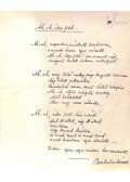 Bartalis János - Ah, ah édes föld... című versének kézirata