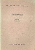 Dr. Pávó Imre - Matematika I.