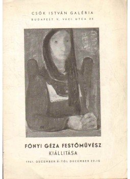  - Fónyi Géza festőművész kiállítása,  1961 antikvár könyv