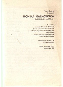Taranienko, Zbigniew - Monika Malkowska: Dedikációk és rededikációk,  1985 antikvár könyv