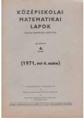 Több szerkesztő - Középiskolai matematikai lapok 1971. 42. kötet IV.