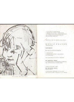  - Meghívó Koncz Zoltán festőművész kisvárdai kiállítására,  1972 antikvár könyv