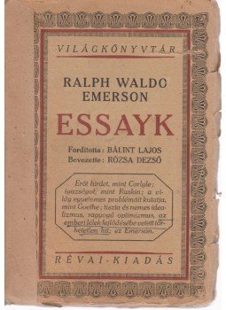 Emerson, Ralph Waldo - Essayk Emerson, Ralph Waldo - Essayk, Budapest 0 antikvár könyv