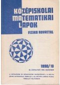 Hermann Péter,Lugosi Erzsébet (szerkesztő),Gajzágó Éva - Középiskolai matematikai lapok 1990/10. december
