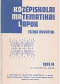 Hermann Péter,Lugosi Erzsébet (szerkesztő),Gajzágó Éva - Középiskolai matematikai lapok 1991/4. április