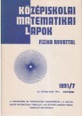 Hermann Péter,Lugosi Erzsébet (szerkesztő),Gajzágó Éva - Középiskolai matematikai lapok 1991/7. október