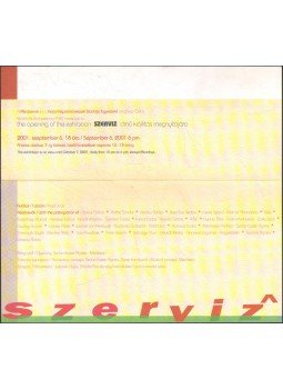  - Meghívó a Szerviz című kiállítás megnyitójára,  2001 antikvár könyv