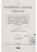 BARANYAI ZOLTÁN (ÖSSZEÁLL.) - A KISEBBSÉGI JOGOK VÉDELME