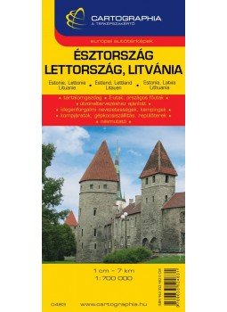 Cartographia Kiadó - ÉSZTORSZÁG, LETTORSZÁG, LITVÁNIA TÉRKÉP 1:850000, null 0 antikvár könyv