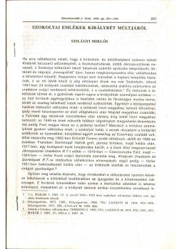 Szilágyi Miklós - Szokolyai emlékek királyrét múltjáról Szilágyi Miklós - Szokolyai emlékek királyrét múltjáról, 1994 antikvár könyv