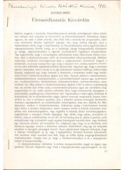 Dankó Imre - Életmódkutatás Kisvárdán Dankó Imre - Életmódkutatás Kisvárdán, 1983 antikvár könyv