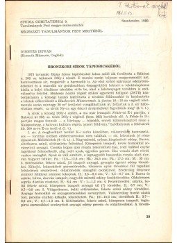 Dinnyés István - Bronzkori sírok Tápióbicskéről (dedikált) Dinnyés István - Bronzkori sírok Tápióbicskéről (dedikált), Szentendre 1980 antikvár könyv