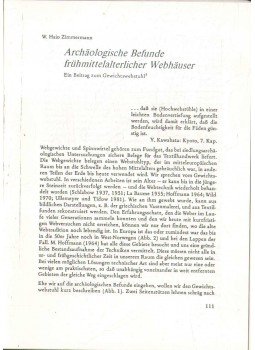 Zimmermann, W. Haio - Archäologische Befunde frühmittelalterlicher Webhäuser Zimmermann, W. Haio - Archäologische Befunde frühmittelalterlicher Webhäuser, 0 antikvár könyv