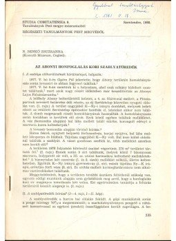 N. Benkő Zsuzsanna - Az abonyi honfoglalás kori szablyatöredékek (dedikált) N. Benkő Zsuzsanna - Az abonyi honfoglalás kori szablyatöredékek (dedikált), Szentendre 1980 antikvár könyv