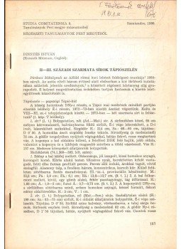 Dinnyés István - II-III. századi szarmata sírok Tápiószelén (dedikált) Dinnyés István - II-III. századi szarmata sírok Tápiószelén (dedikált), Szentendre 1980 antikvár könyv
