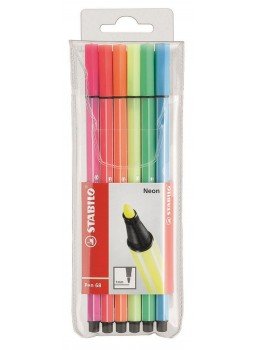  - STABILO Pen 68 rostiron filctoll 6 db-os készlet NEON színek, null 2015 antikvár könyv