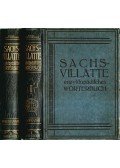 Sachs, Professor Dr. Karl - Sachs-Villatte Enzyklopädisches Französisch-Deutsches und Deutsch-Französisches Wörterbuch I-II. kötet