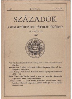Pál Lajos - Századok 1987/2-3. sz. Pál Lajos - Századok 1987/2-3. sz., Budapest 1987 antikvár könyv