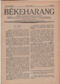 Wallrabenstein Jakab - Békeharang-Szent Harc 1928-29. XIX-XX. évf. (aláírt)
