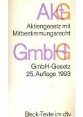 HEFERMEHL, WOLFGANG - Aktiengesetz - GmgH Gesetz