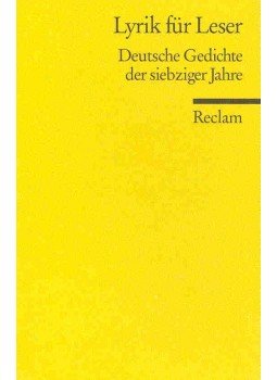 HAGE, VOLKER (ed) - Lyrik für Leser - Deutsche Gedichte der siebziger Jahre, null 1998 antikvár könyv