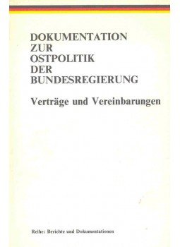  - Dokumentation zur Ostpolitik den Dundesregierung, null 1986 antikvár könyv
