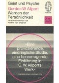 Allport, Gordon W. - Werden der Persönlichkeit -  Gedanken zur Grundlegung einer Psychologie der Persönlichkeit