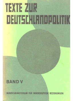  - Texte zur Deutschlandpolitik  Band V., null 1970 antikvár könyv
