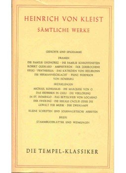 Kleist, Heinrich von - Sämlichte Werke Kleist, Heinrich von - Sämlichte Werke, null 0 antikvár könyv