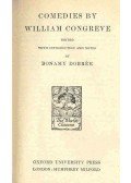 CONGREVE, WILLIAM - Comedies