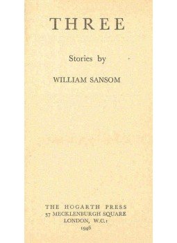 SANSOM, WILLIAM - Three SANSOM, WILLIAM - Three, null 1946 antikvár könyv