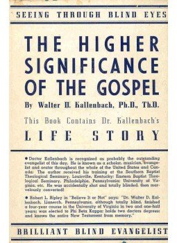 KALLENBACH, WALTER D. - The Higher Significance of the Gospel, null 1938 antikvár könyv