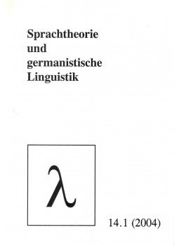 - Sprachtheorie und germanistische Linguistik 14,1 (2004) - Sprachtheorie und germanistische Linguistik 14,1 (2004), null 2004 antikvár könyv