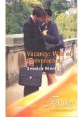 Jessica Steele - Vacancy: Wife of Conveninece