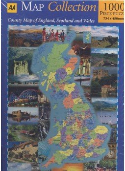  - Map Collection – Country Map of England, Scotland and Wales – 1000 Piece Puzzle, null 0 antikvár könyv