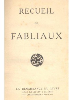  - Recueil de fabliaux, null 1927 antikvár könyv