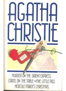 Agatha Christie - Murder on the Orient Express, Cards on the Table, ercule Poirot's Christmas, Five Little Pigs, null 1991 antikvár könyv